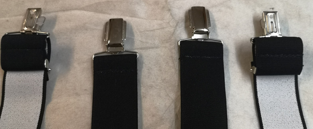 Various Clip-On / Button Elastic Braces / Suspenders Adjustable