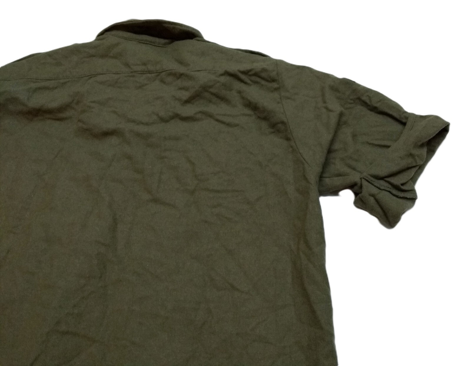 Vintage Combat Army Style Shirt British Dress Pinched Short Sleeve 16.5