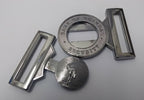 Genuine Bank of Uganda Security Insignia Silver Belt Buckle Chrome Locket