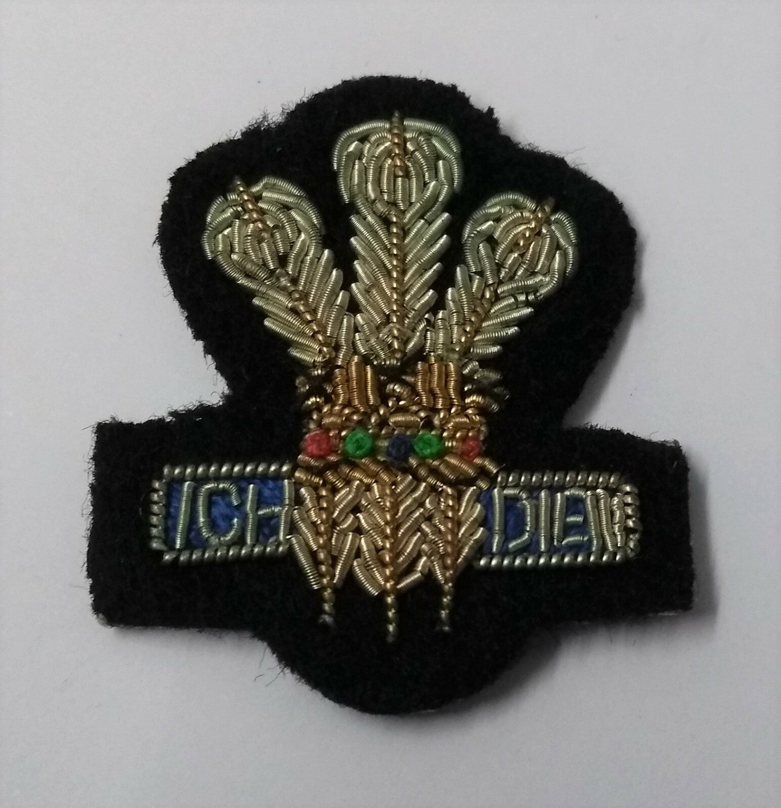 Genuine British Army Mess Dress Wire Braided Prince of Wales Feathers