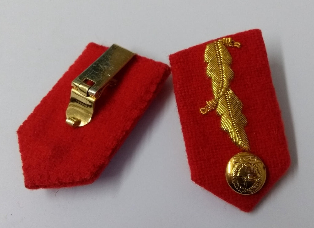 Dubai Gorgets Scarlet Red Melton & Gold Leaf Detail Fancy Dress