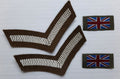 Rank Chevrons FAD British Insignia 1 Bar Lance Corporal UK Flags 1 Pair