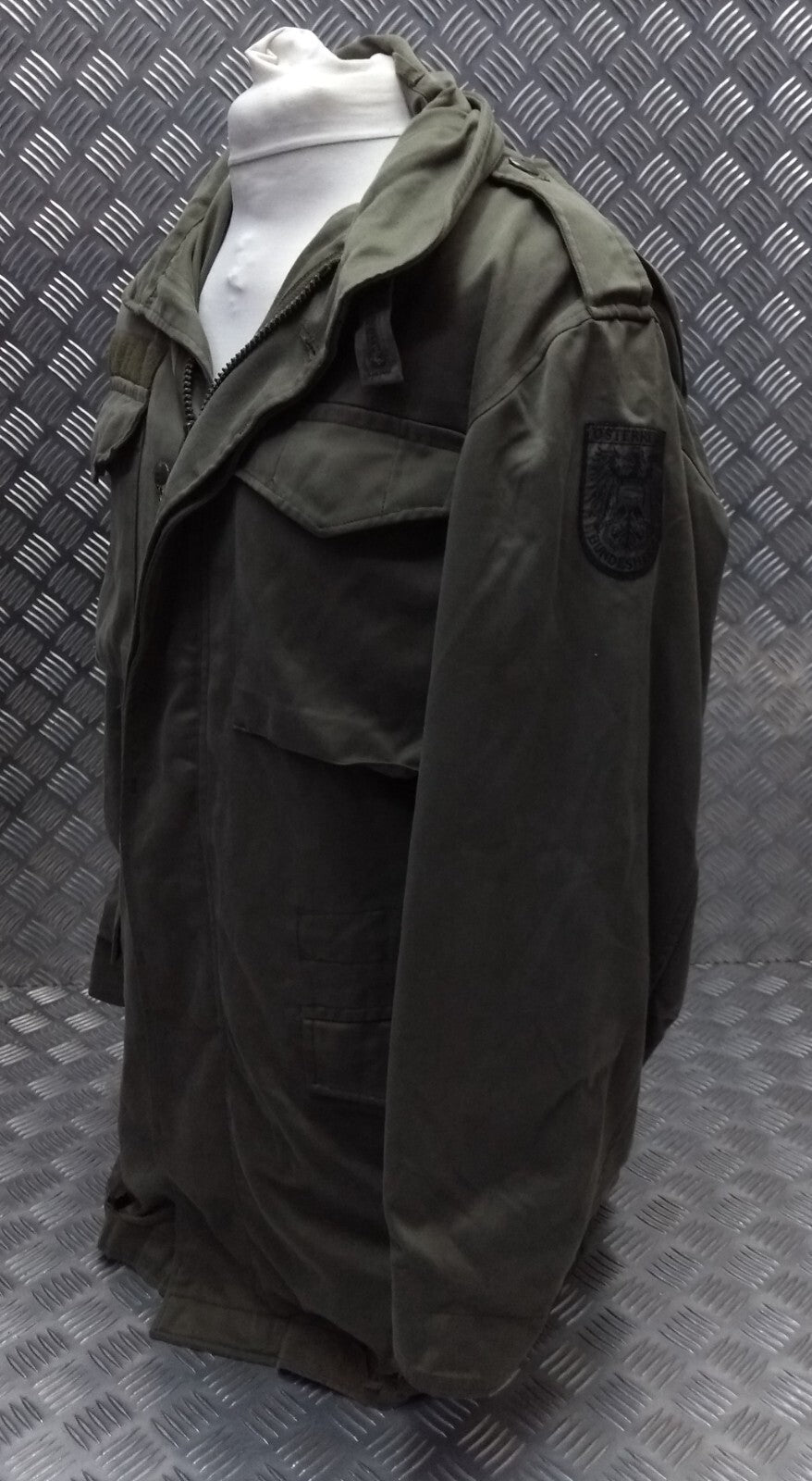 M65 Combat Jacket Green M-65 Pattern With Concealed Hood Olive Drab AUT