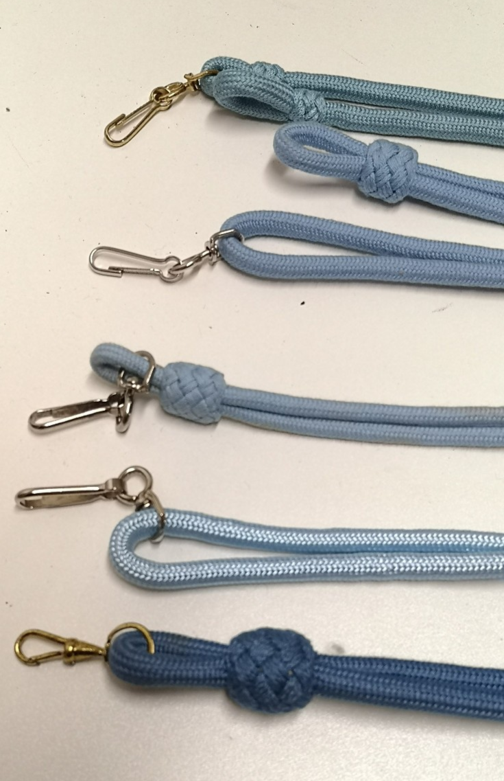 Set of 6 Various Decorative Blue Lanyard Shoulder Cords