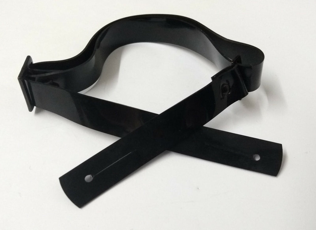 Chin Straps Black 1/2" Adjustable Metal Buckle Chinstraps X2 for Dress Hats