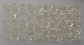 Vintage Buttons 50 4 Hole Shirt / Shank Anchors Pearlesque Clear White 10mm NOS