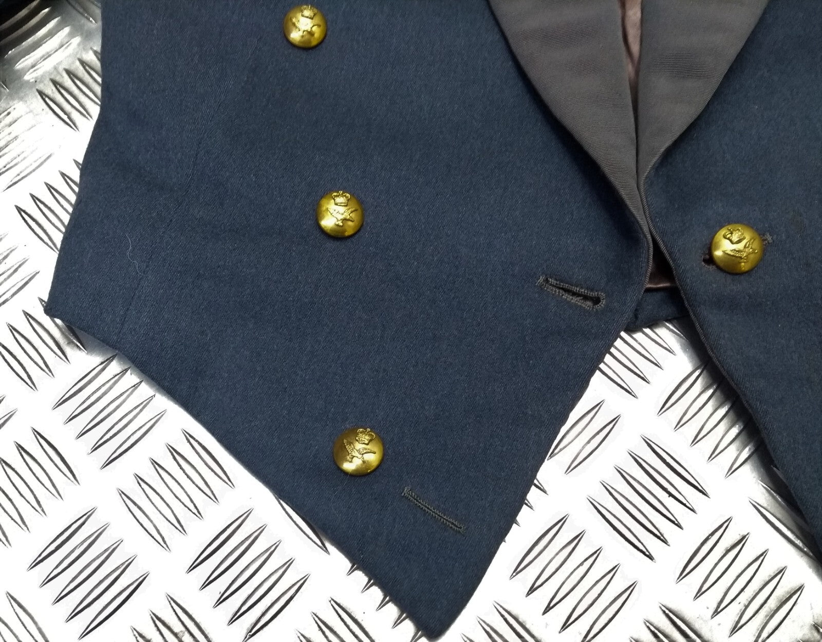 RAF Royal Air Force Vintage Mess Jacket Airforce Blue Grey OFC With Braided Cuffs