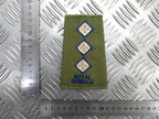 Royal Signals OD Green Dark Blue Edged Captain Rank Slide Epaulette - NEW