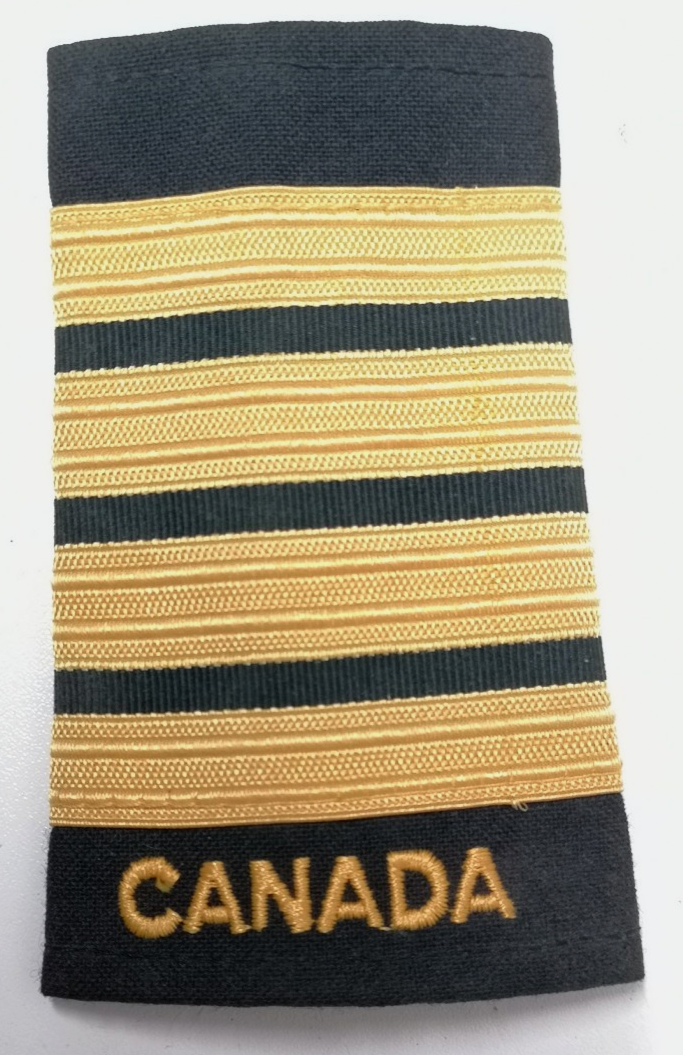 Royal Canadian Air Force Epaulette Vintage Colonel 4 Bars