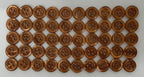 100 Vintage Buttons 4 Hole Shirt / Shank Anchors Pearlesque Brown 10.5mm NOS