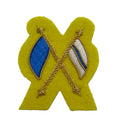 Mess Kit Badge Signallers Yellow Cavalry British Army Hand Embroidered Patch