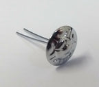 Genuine Issue 13.2mm Chrome Basic Rose Ornament Decorations x 4 NEW