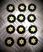 Star Badges Sew on Patches For Decoration & Customizing 6 Point Style X12