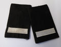 1 Bar Slides British Made Shoulder Rank Sliders Silver Bar on Black 1 Pair Used