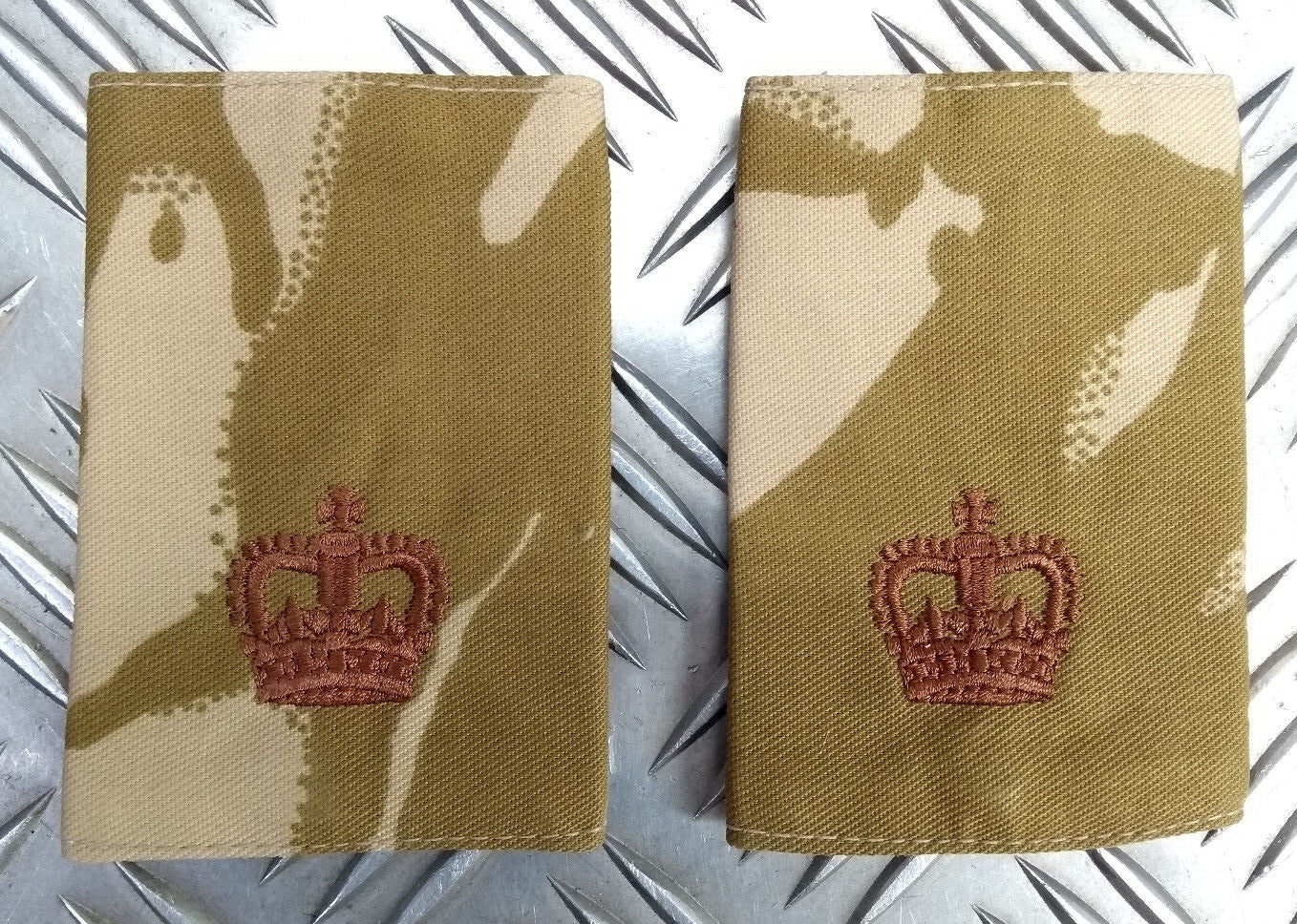 British Army Desert Camo Major Rank Slide Epaulette - NEW Pair