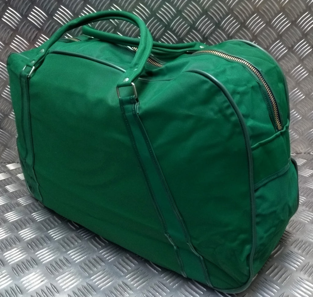 Vintage 70s Holdall Carry All EX Large Vinyl Discharge Green British Surplus NOS