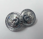 Genuine Royal Grenada Issue Crown Insignia Silver Ring Buttons 19mm x 10 NEW