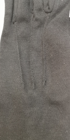 Black 3 Dart Cotton Parade Ceremonial Gloves Size Large