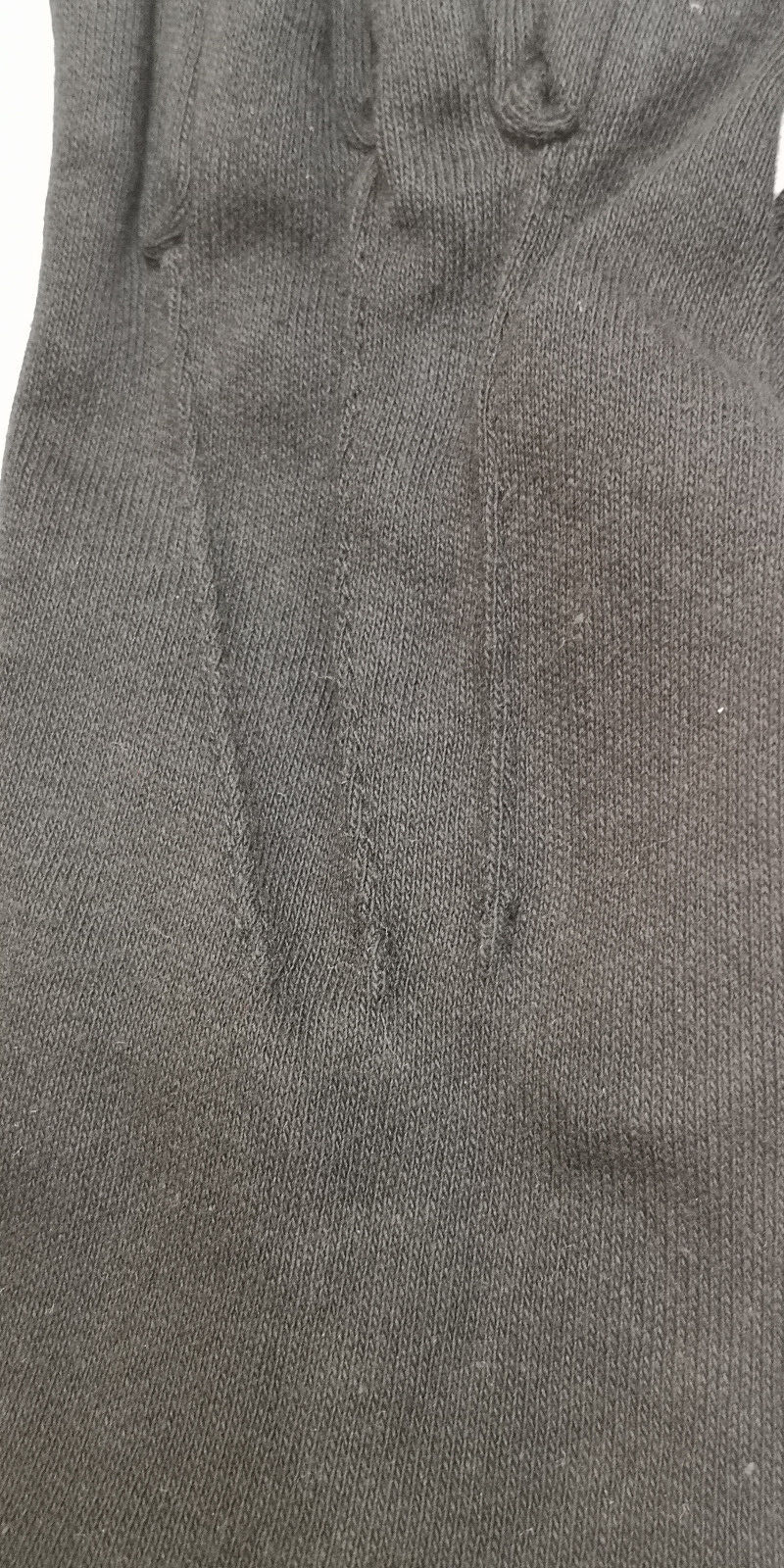 Black 3 Dart Cotton Parade Ceremonial Gloves Size Large