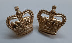 Crown Badges RAF Royal Air Force - Naval OFC Type No Fittings 1 Pair NOS