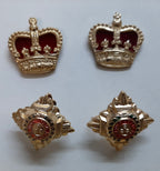 Army Rank Crowns and Stars British Officer Bath Pips X4 Assorted Lot no Fittings