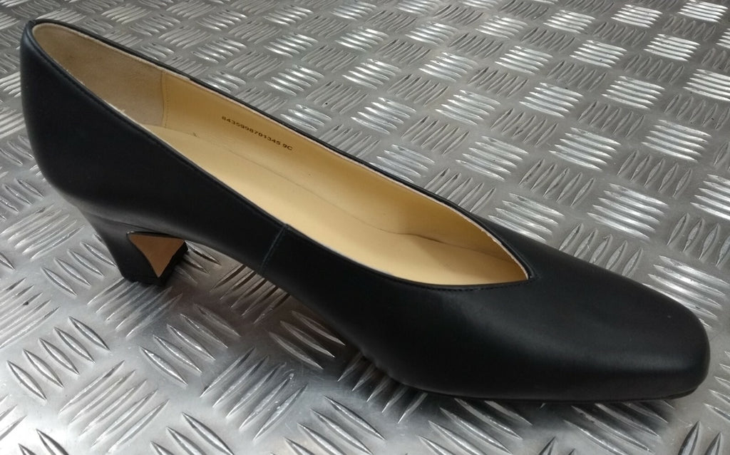 Genuine British WRAF WRAC WRNS Issue Service Court Leather Shoes All Sizes FS45