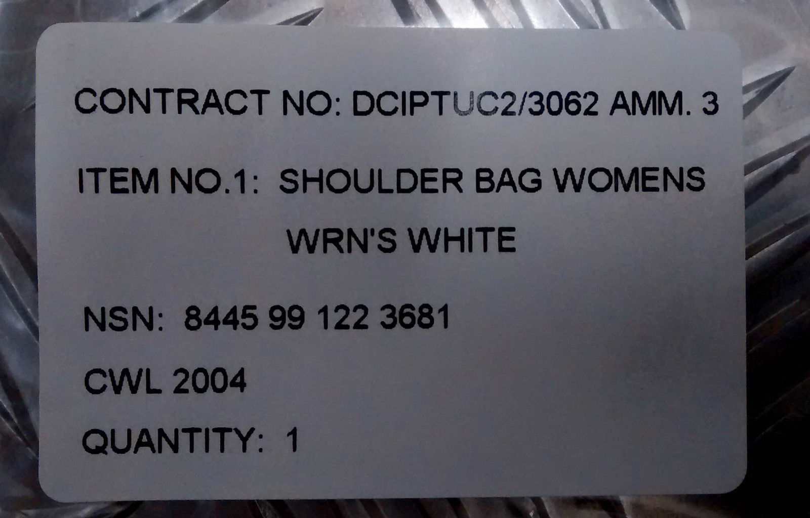Genuine British Royal Navy RN White Handbag Shoulder Bag WRENS WRN'S - NEW