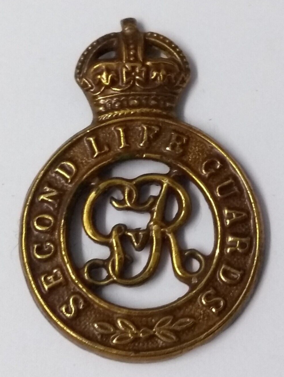 Vintage Kings Crown Second Regiment of Life Guards Metal Insignia Badge