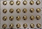 Genuine Issue RAF Royal Air Force Ring Back Buttons 13mm 1 Card X 24 V689L