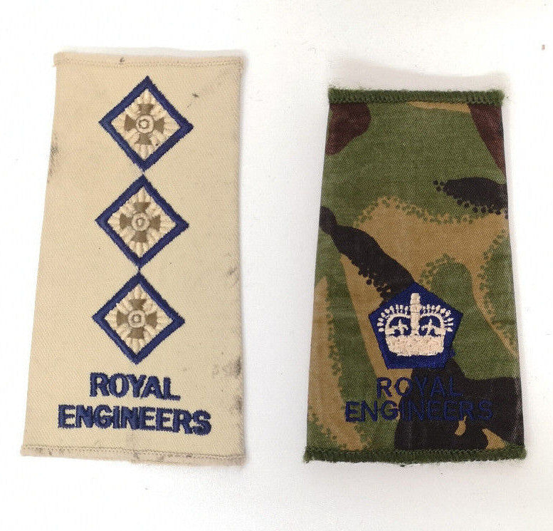 Royal Engineers RE Rank Slides Various Ranks and Camo Colours - Used