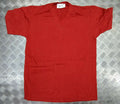 Genuine German 100% Cotton Red Short Sleeve V-neck T-shirt Medium Gebr. Haux NEW