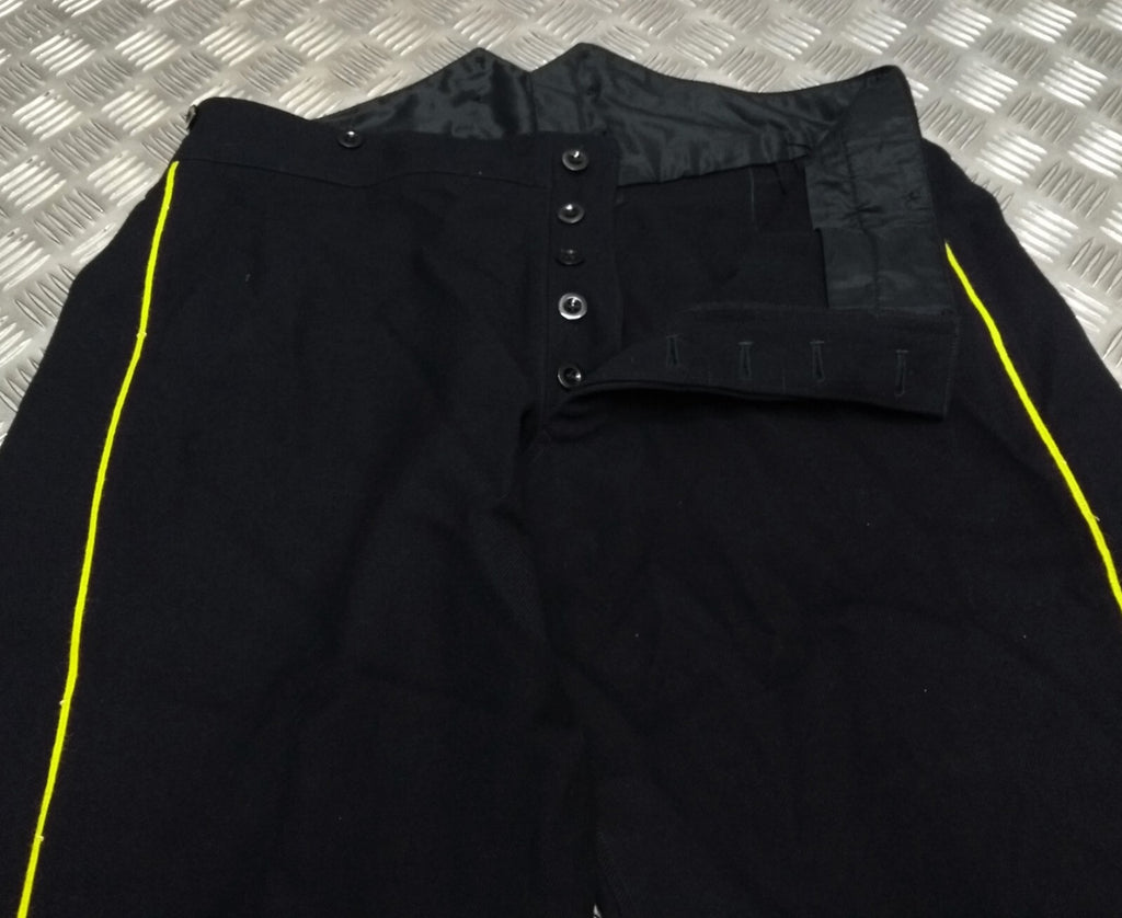 No1 Dress Trousers Bandsman Double Yellow Piping Loose Fit Uniform Waist 37"