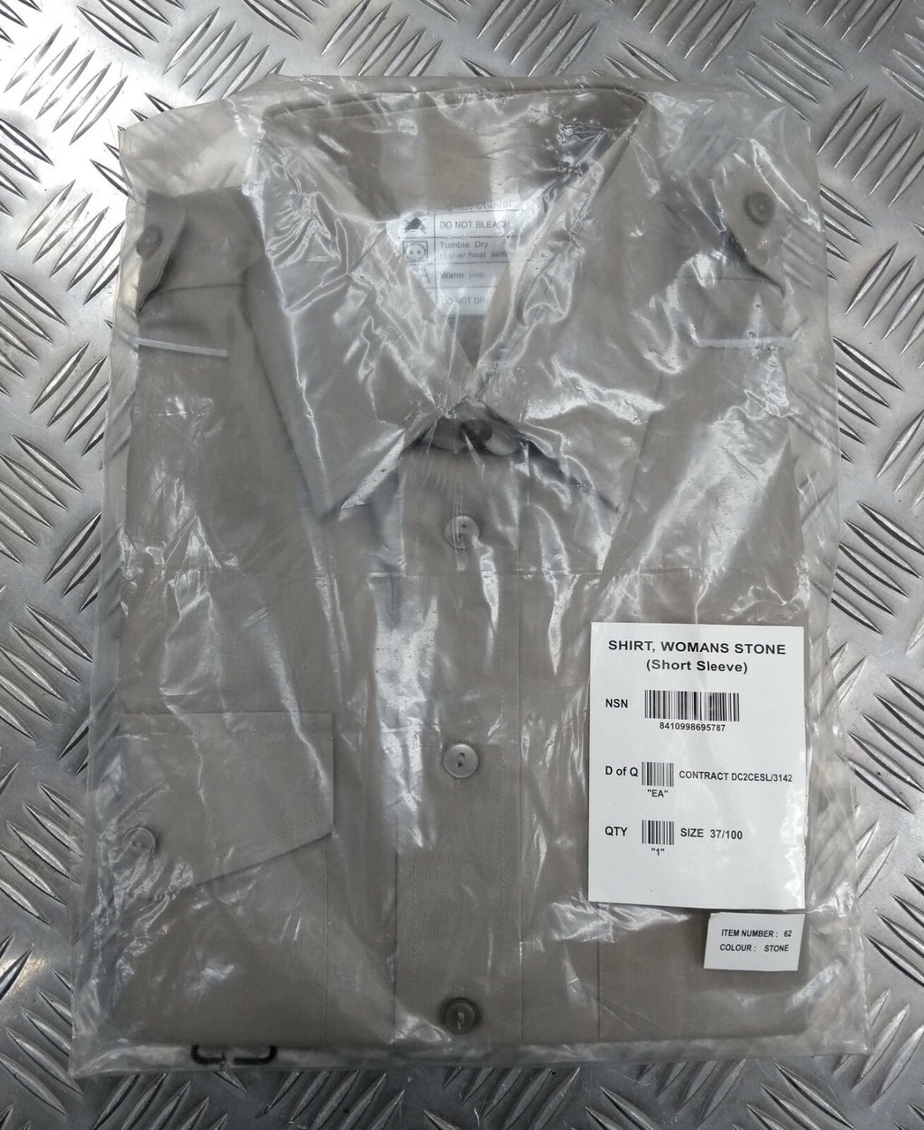 Dress Shirt Tropical Style Tri-Service Stone Coloured Woman's - NEW