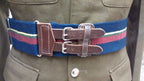 RM Stable Belt British with Leather Buckle Marines Pattern - All Sizes