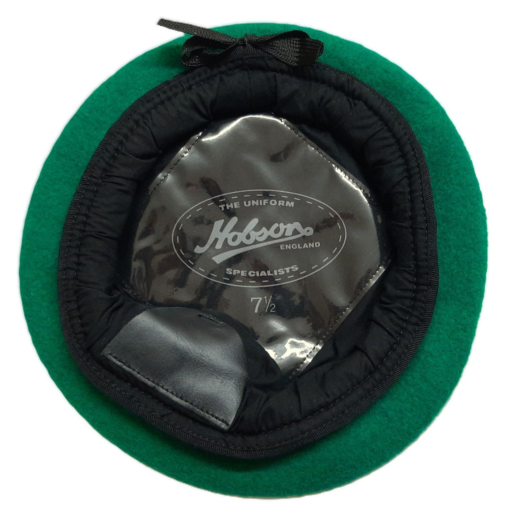 Hobson Beret Light Green With Petersham Rim 100% Wool No Badge 7 1/2