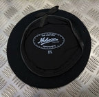 Hobson Beret Made In England Navy 100% With Wool Leather Rim Band 6 3/4
