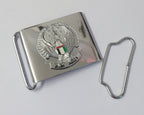 Abu Dhabi Buckle UAE Chrome Insignia Belt Locket Clasp Made in England 58mm
