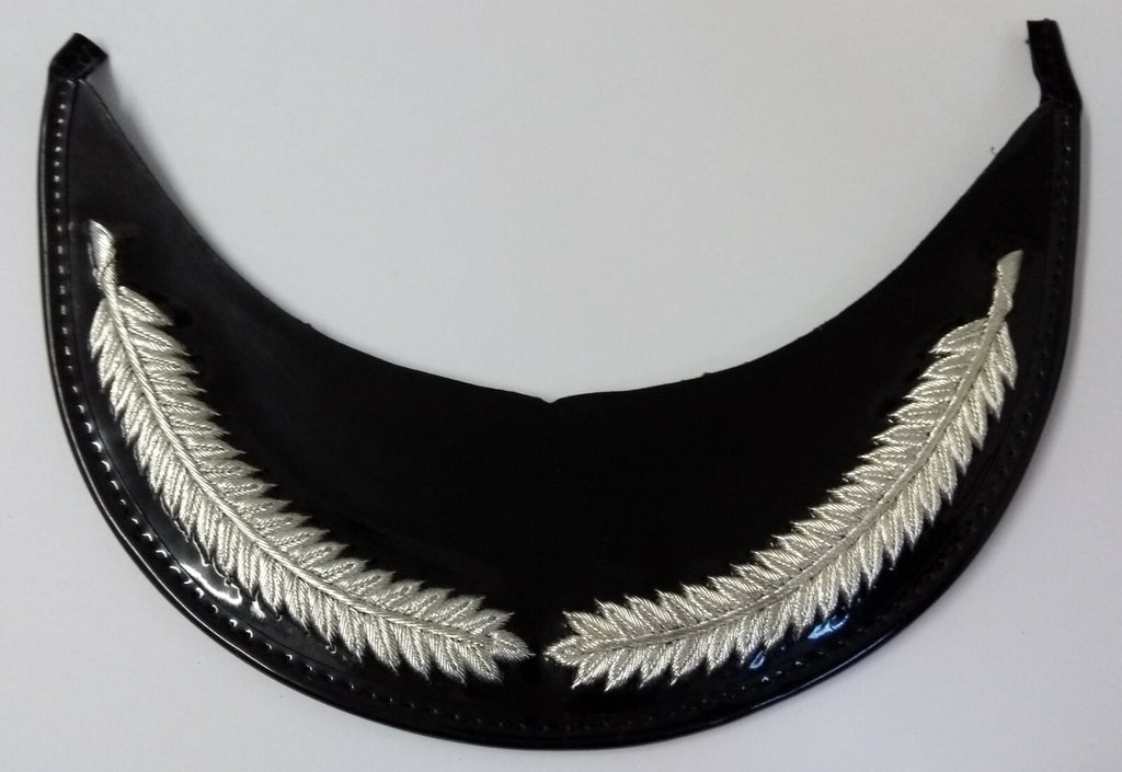 Genuine British Made Senior Officer Silver Laurel Braid Dress Cap Peak NEW