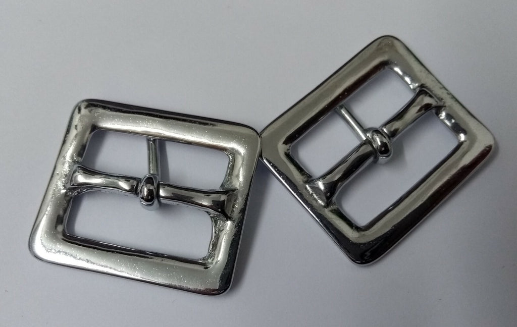 Genuine British Issue 1" Chrome Plated Single Prong Buckles X2 STD46