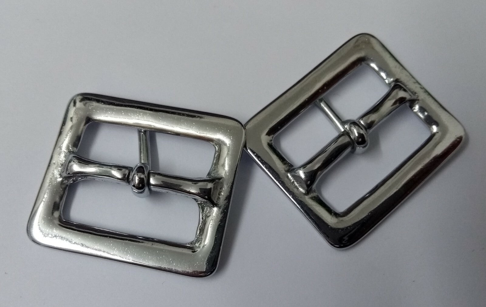 Genuine British Issue 1" Chrome Plated Single Prong Buckles X2 STD46
