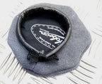 Miniature Genuine Hobson London Maroon Dark Grey Bonnet Beret