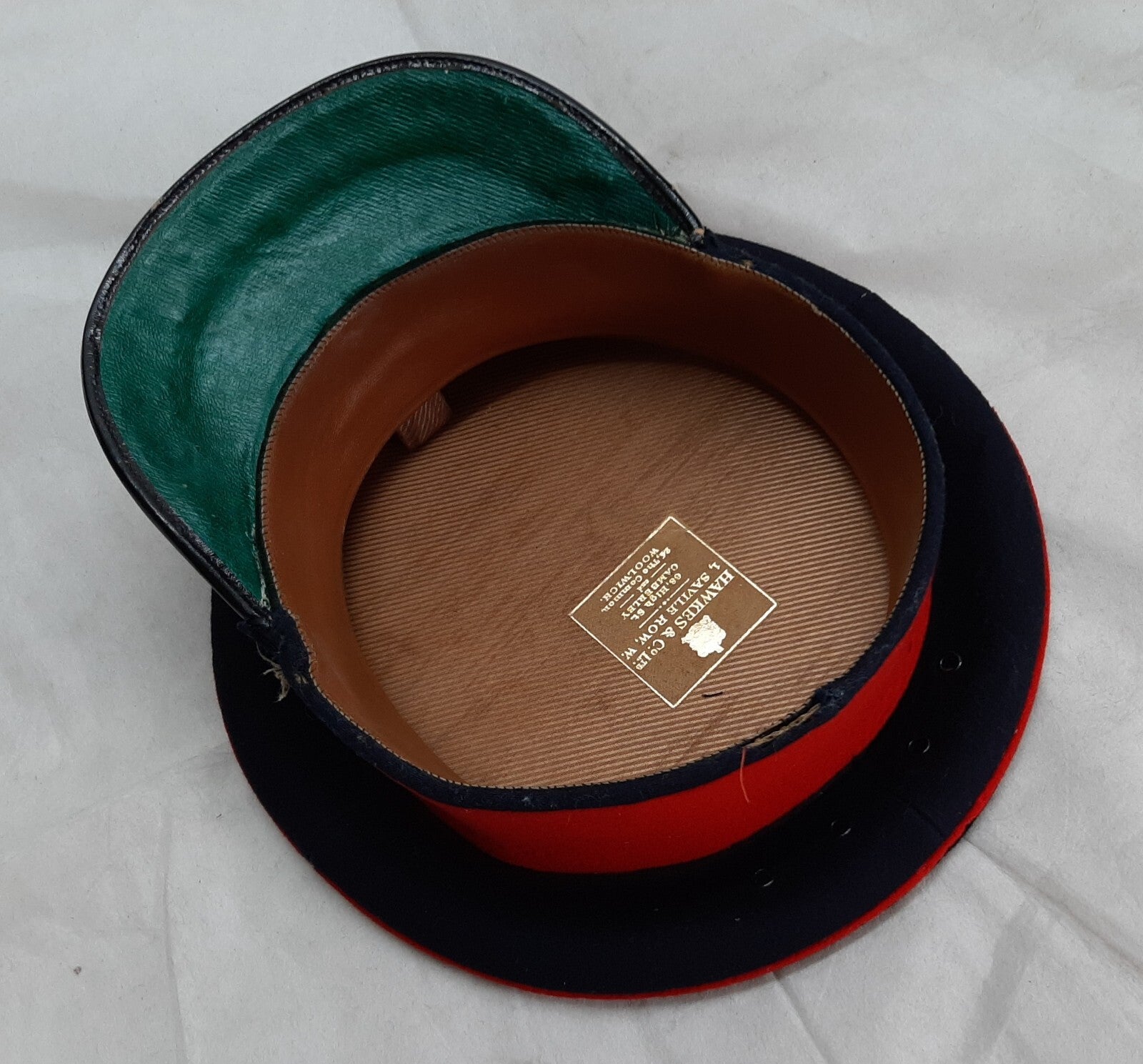 Vintage No1 Officer Hat British Army Royals Peaked Cap No Insignia Hawkes 55cm