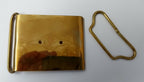 Genuine Issued Brass Plate Parade 2¼" Belt Buckle 2 Piece MBX1