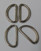 Genuine British Issue 1" Nickel Plated Long D Rings X 4 Pieces STD54