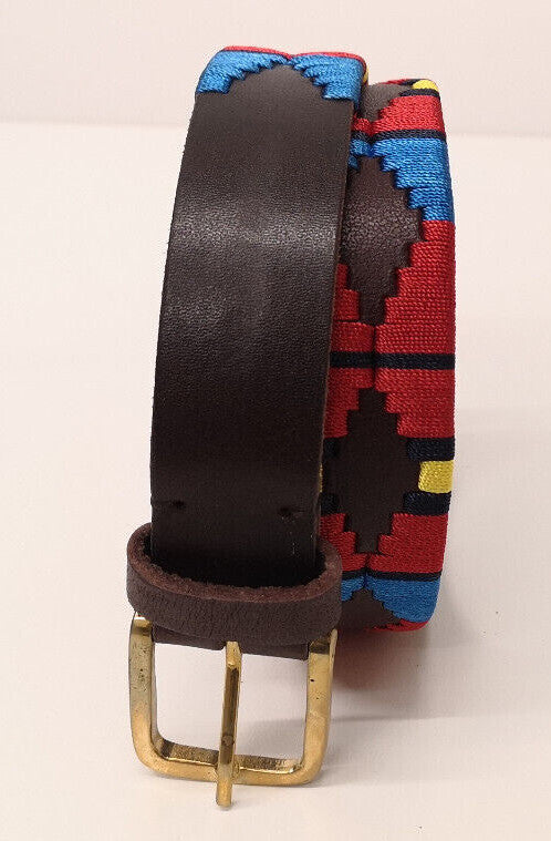 Royal Artillery RA Leather Polo Belt with Brass Buckle