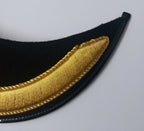 Genuine British Made Senior Officer 5/8" Gold Mylar Dress Cap Felt Peak