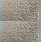 Vintage Buttons 100 4 Hole Tri Service Dress Shirt Pearlesque Clear White 12.6mm