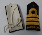 Barbados Naval Senior Officer Uniform Shoulder Boards Black & Gold Detail