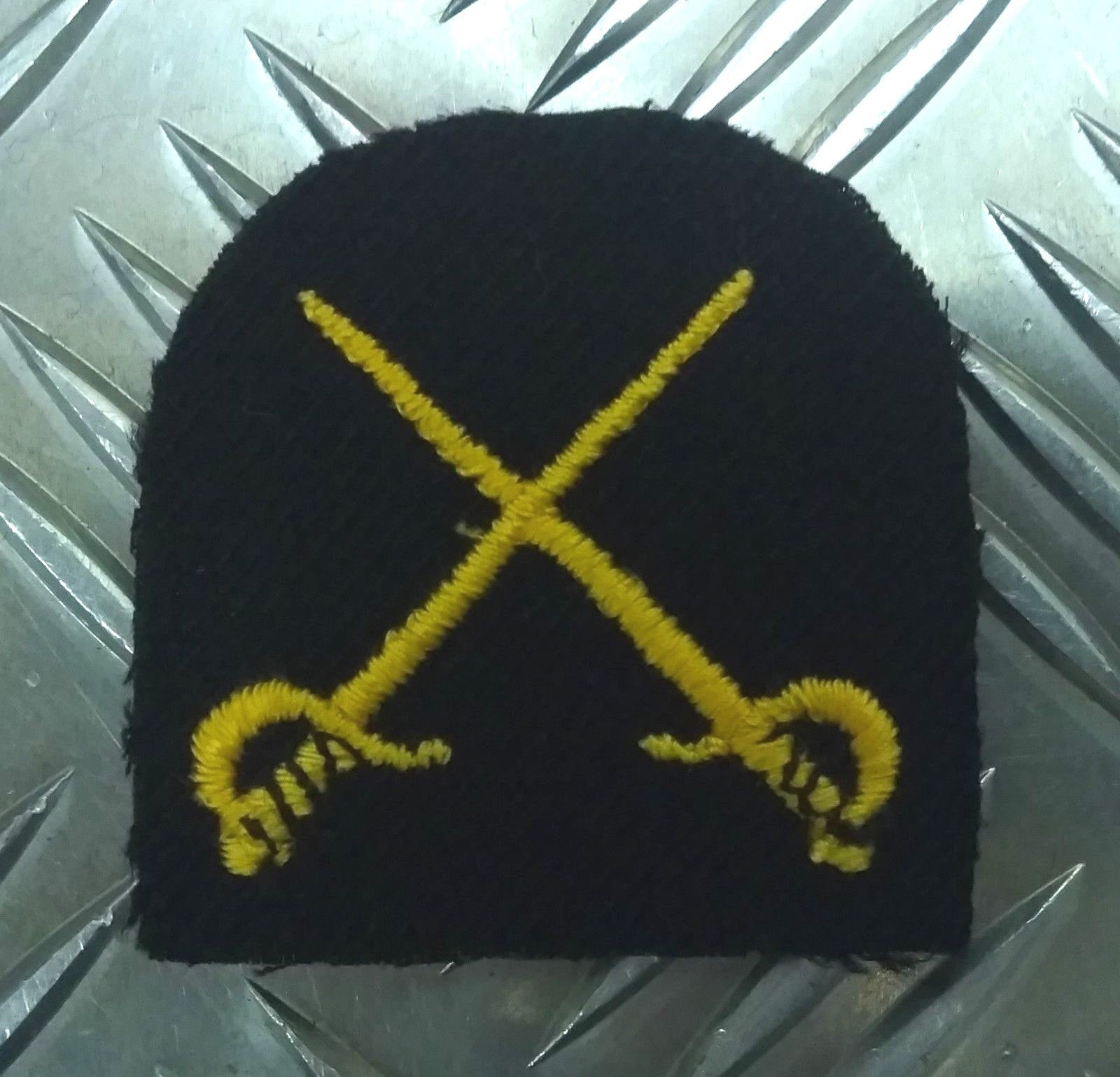 Genuine Vintage Issue Cross Swords Insignia Sew On Patch