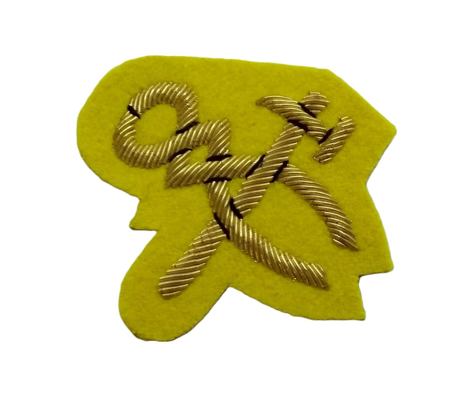 Mess Kit Badge Craftsman Yellow Cavalry British Army Hand Embroidered Patch